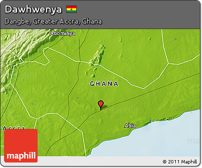 Physical 3D Map of Dawhwenya