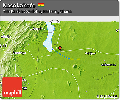 Physical 3D Map of Kosokakofe