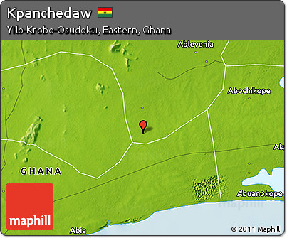 Physical 3D Map of Kpanchedaw