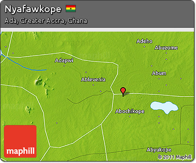 Physical 3D Map of Nyafawkope
