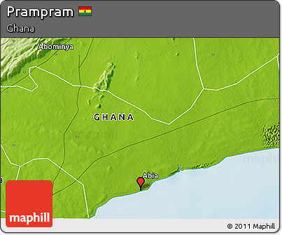 Physical 3D Map of Prampram