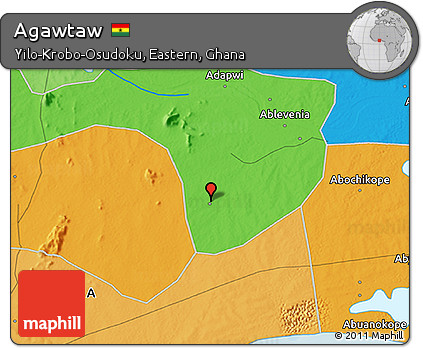 Political 3D Map of Agawtaw