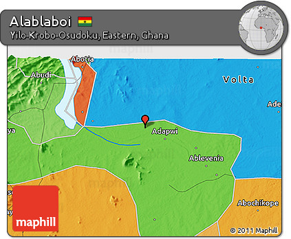 Political 3D Map of Alablaboi
