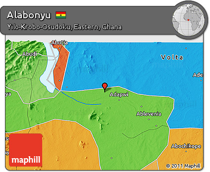Political 3D Map of Alabonyu