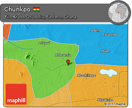 Political 3D Map of Chunkpo