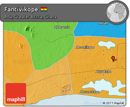 Political 3D Map of Fantivikope
