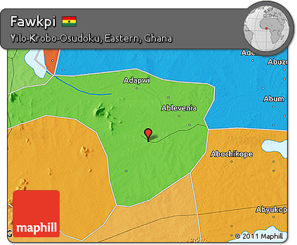 Political 3D Map of Fawkpi