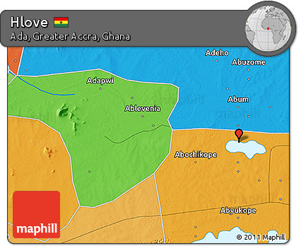 Political 3D Map of Hlove