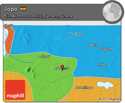 Political 3D Map of Jopo