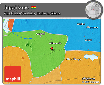 Political 3D Map of Jugajikope