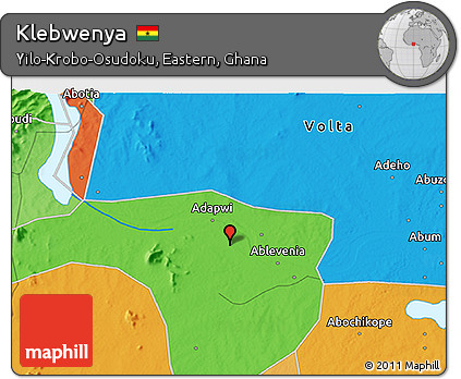 Political 3D Map of Klebwenya
