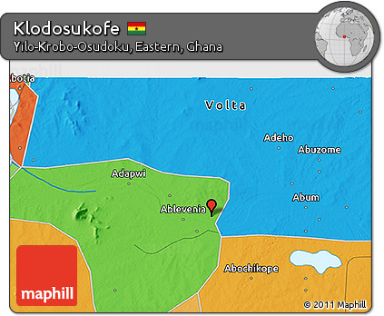 Political 3D Map of Klodosukofe