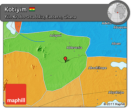 Political 3D Map of Kotiyim