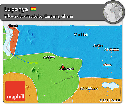 Political 3D Map of Luponya