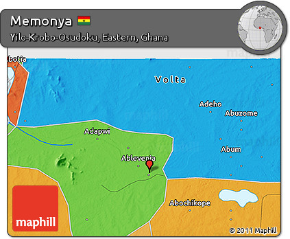 Political 3D Map of Memonya