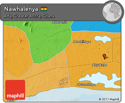 Political 3D Map of Nawhalenya