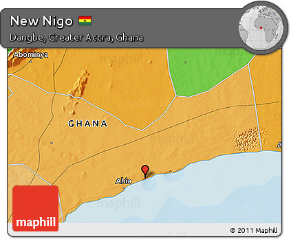 Political 3D Map of New Nigo