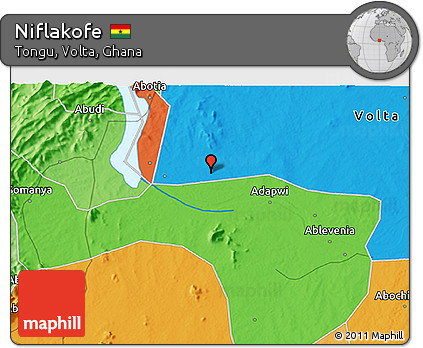 Political 3D Map of Niflakofe