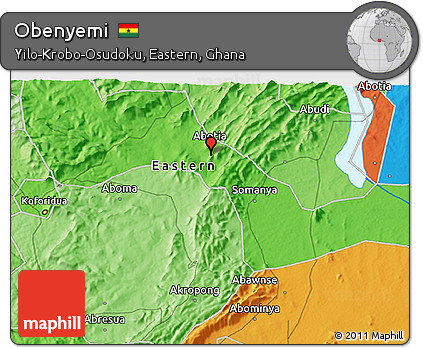 Political 3D Map of Obenyemi