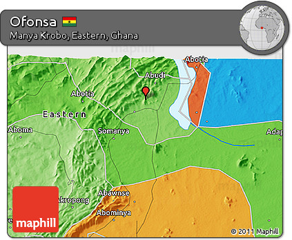 Political 3D Map of Ofonsa
