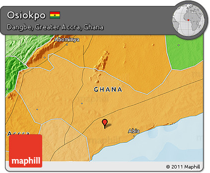 Political 3D Map of Osiokpo