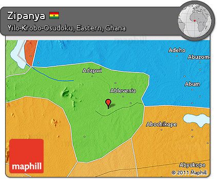 Political 3D Map of Zipanya