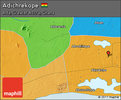 Political 3D Map of Adichrekope