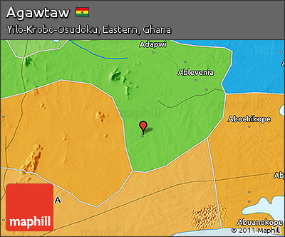 Political 3D Map of Agawtaw
