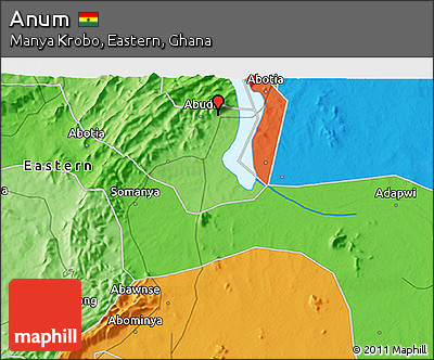 Political 3D Map of Anum