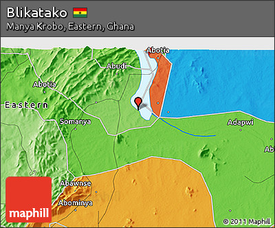 Political 3D Map of Blikatako