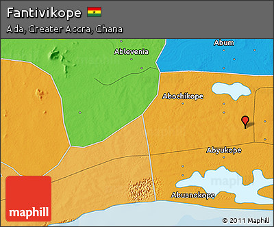 Political 3D Map of Fantivikope