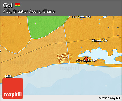 Political 3D Map of Goi