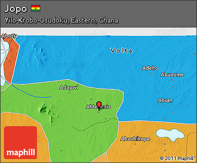 Political 3D Map of Jopo