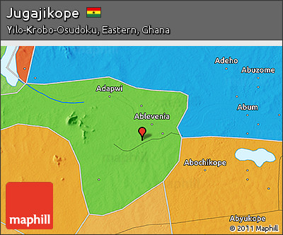 Political 3D Map of Jugajikope