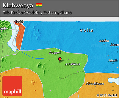 Political 3D Map of Klebwenya