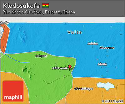 Political 3D Map of Klodosukofe