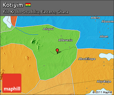 Political 3D Map of Kotiyim