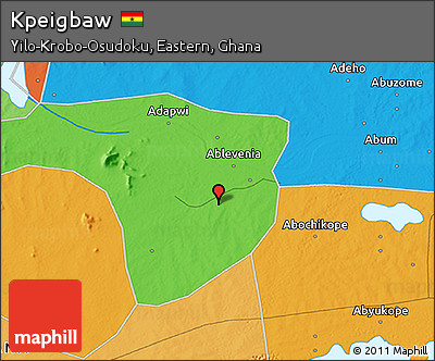 Political 3D Map of Kpeigbaw