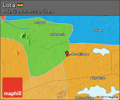 Political 3D Map of Lota