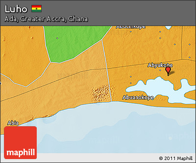Political 3D Map of Luho