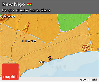 Political 3D Map of New Nigo