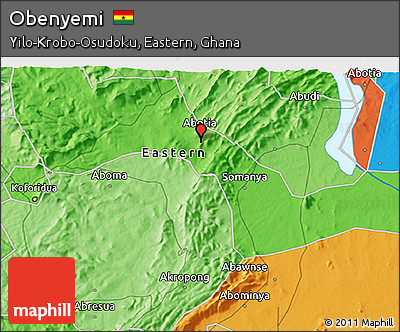Political 3D Map of Obenyemi