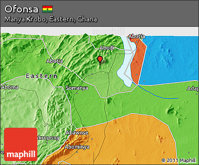 Political 3D Map of Ofonsa