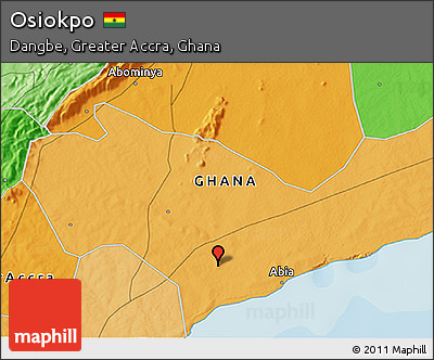 Political 3D Map of Osiokpo