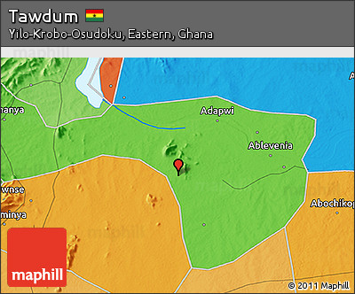Political 3D Map of Tawdum