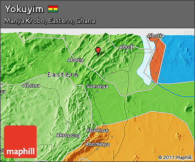 Political 3D Map of Yokuyim