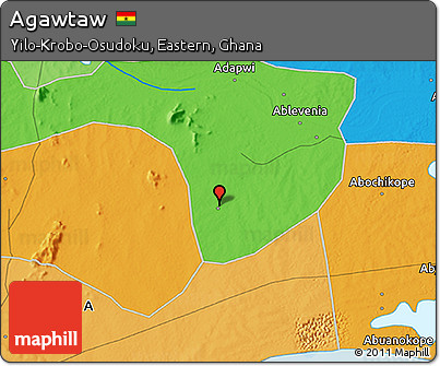 Political 3D Map of Agawtaw