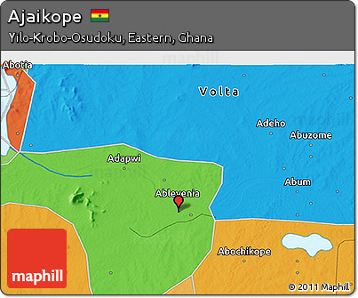 Political 3D Map of Ajaikope