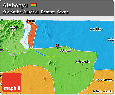 Political 3D Map of Alabonyu