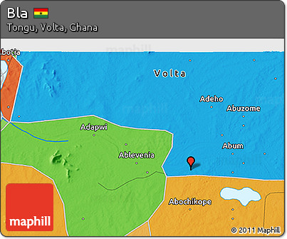 Political 3D Map of Bla